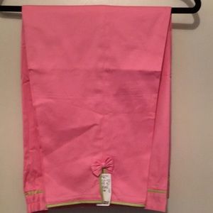 Capri Pant With Piping And Bow Trim Details